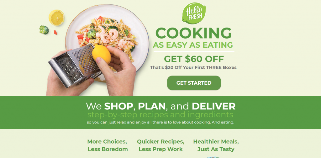 Screenshot: HelloFresh