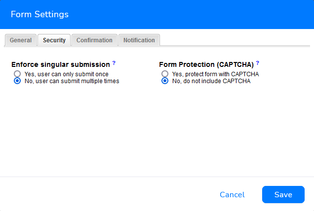 (6) Web form - edit your form settings