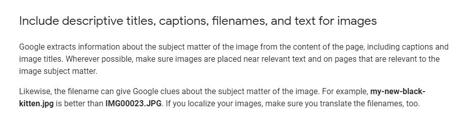 Google image SEO best practices