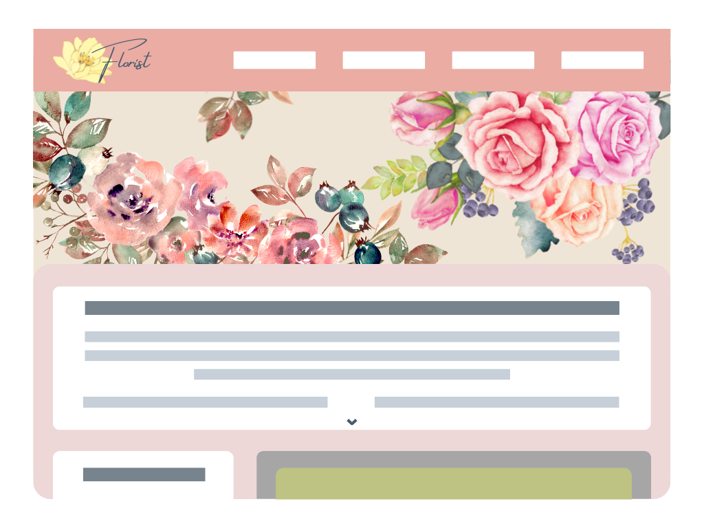 Website Colors Color Usage: Florist