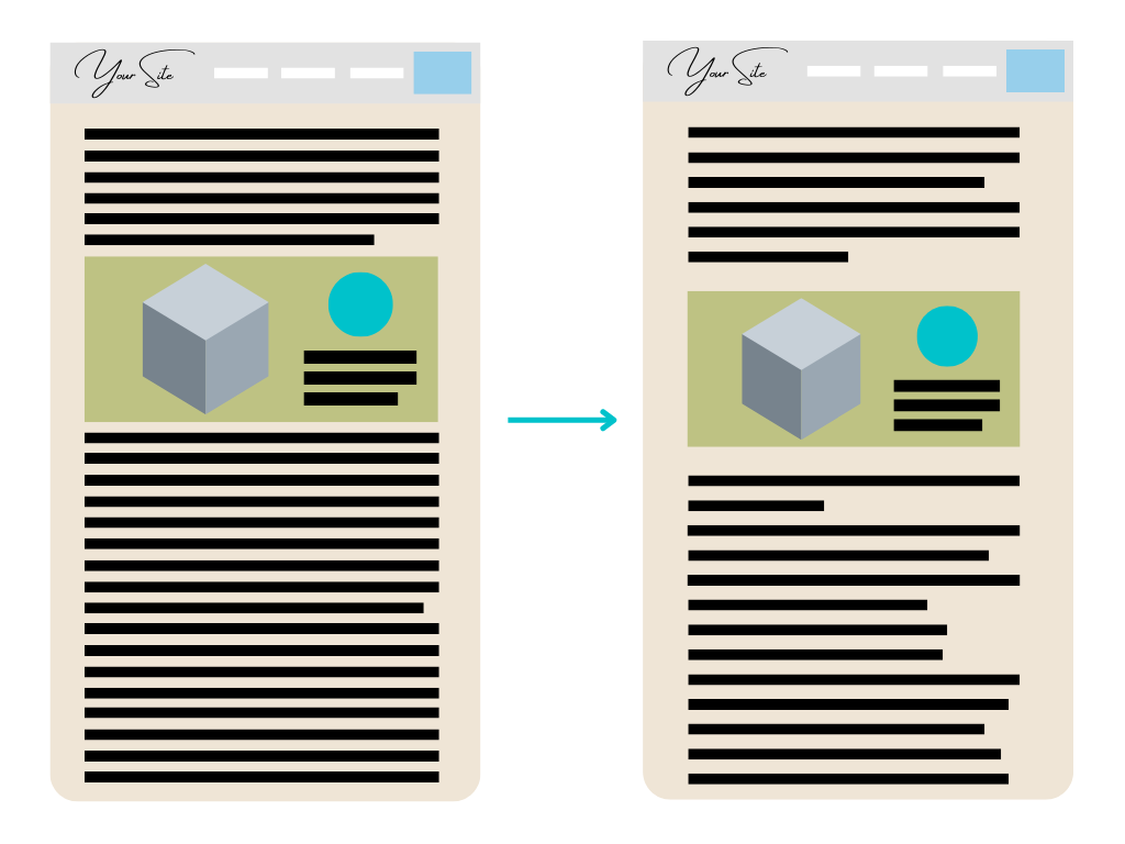 Website Layout White Space Comparison