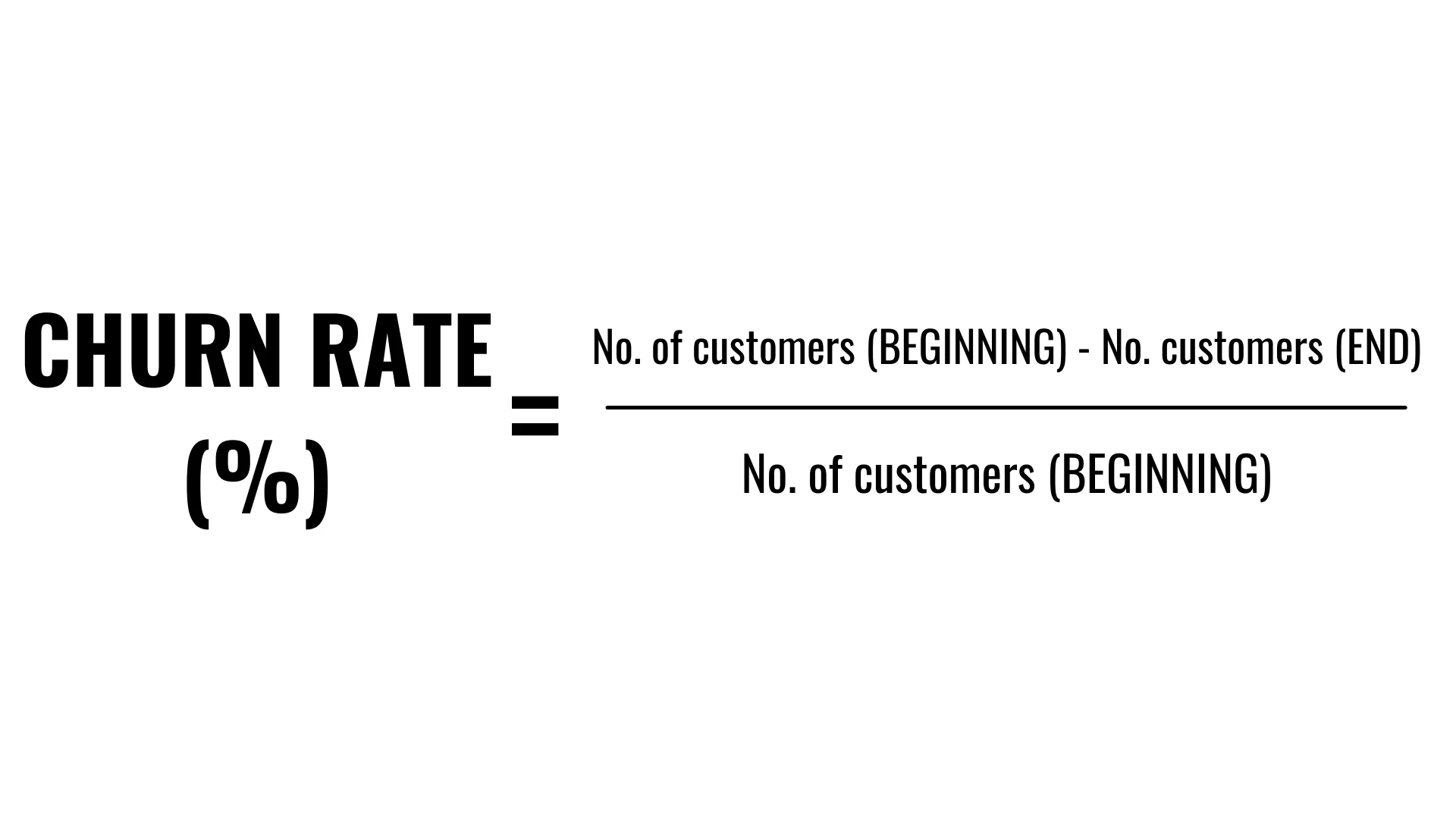 Churn Rate formula